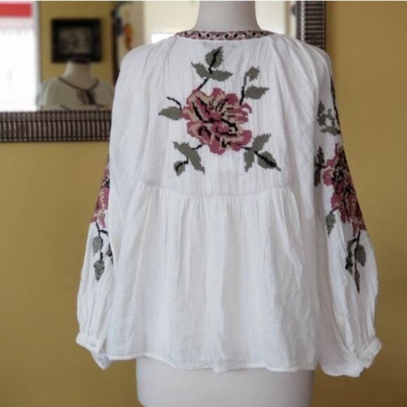 NWT ZARA Beaded Embroidered Tie Front Top/Jacket - Picture 12 of 15